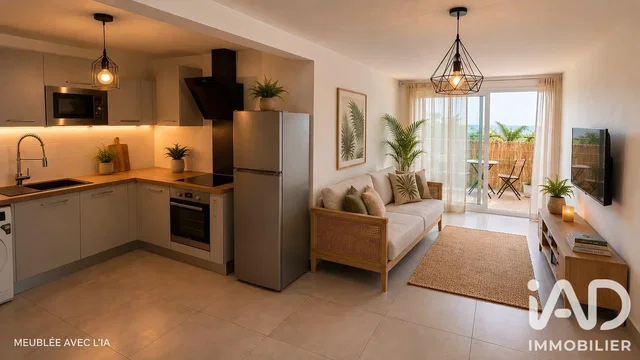 Salon; électroménager, parquet, carrelage, lumière naturelle, style moderne
