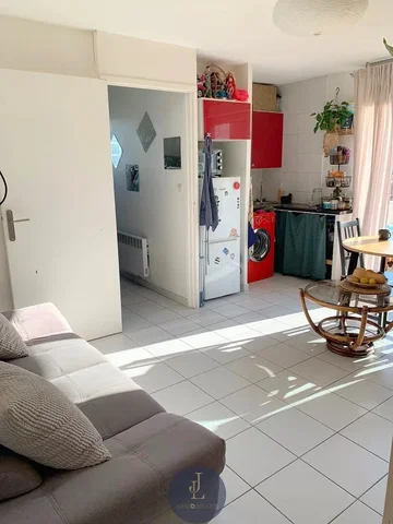 Living room; tile floor, natural light