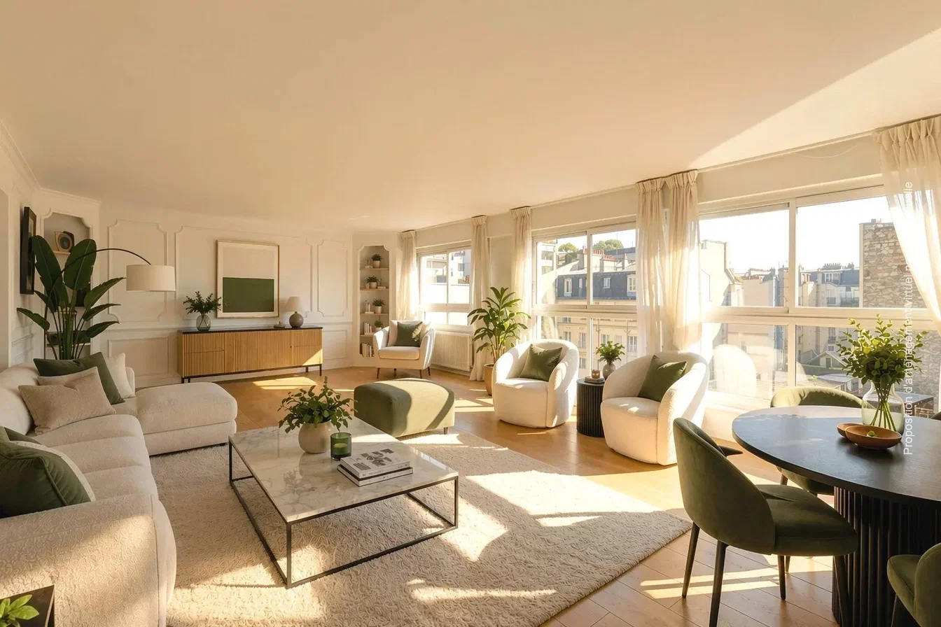 Living room; natural light, modern style, wood floor
