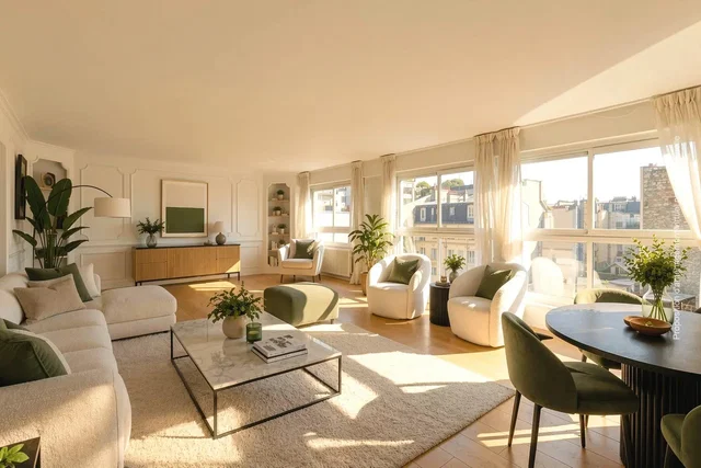 Soggiorno; luce naturale, stile moderno, pavimento in legno