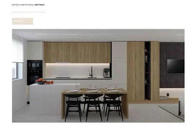 Cuisine; électroménager, parquet, lumière naturelle, style moderne