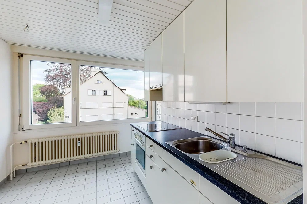 Küche; fliesenboden, blick