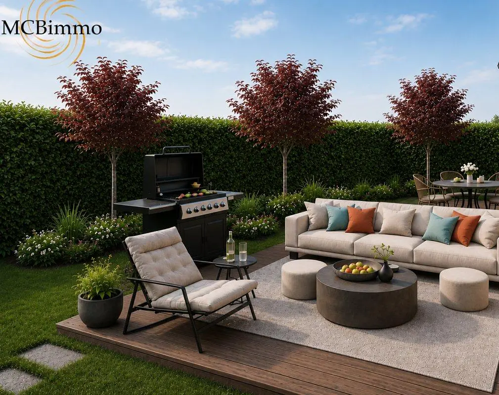 Terrasse; parquet, lumière naturelle, style moderne
