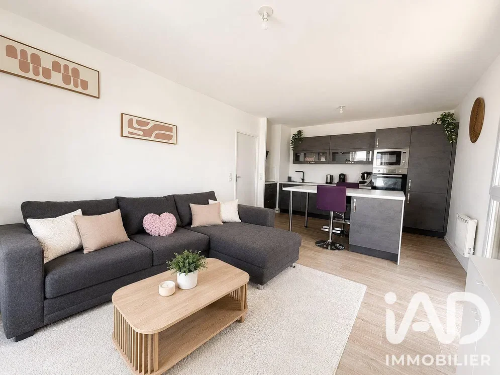 Salon; lumière naturelle, style moderne, parquet, électroménager