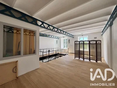 Other; wood floor, high ceiling, wood beams, natural light
