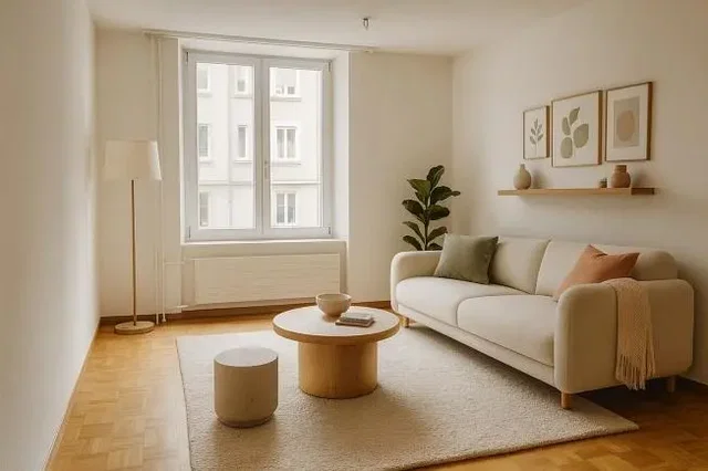 Woonkamer; natuurlijk licht, moderne stijl