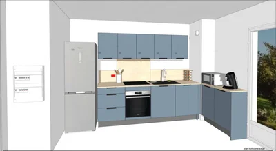 Cucina; elettrodomestici, vista