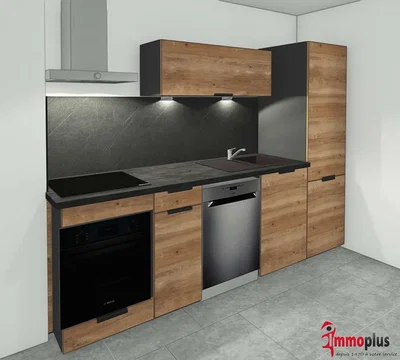 Cuisine; électroménager, carrelage, rénové, lumière naturelle