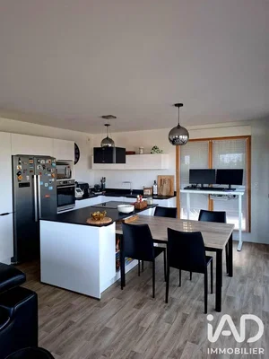 Keuken; keukenapparatuur, houten vloer, natuurlijk licht