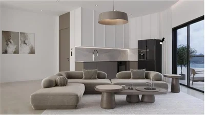 Sala de estar; luz natural, vista, estilo moderno