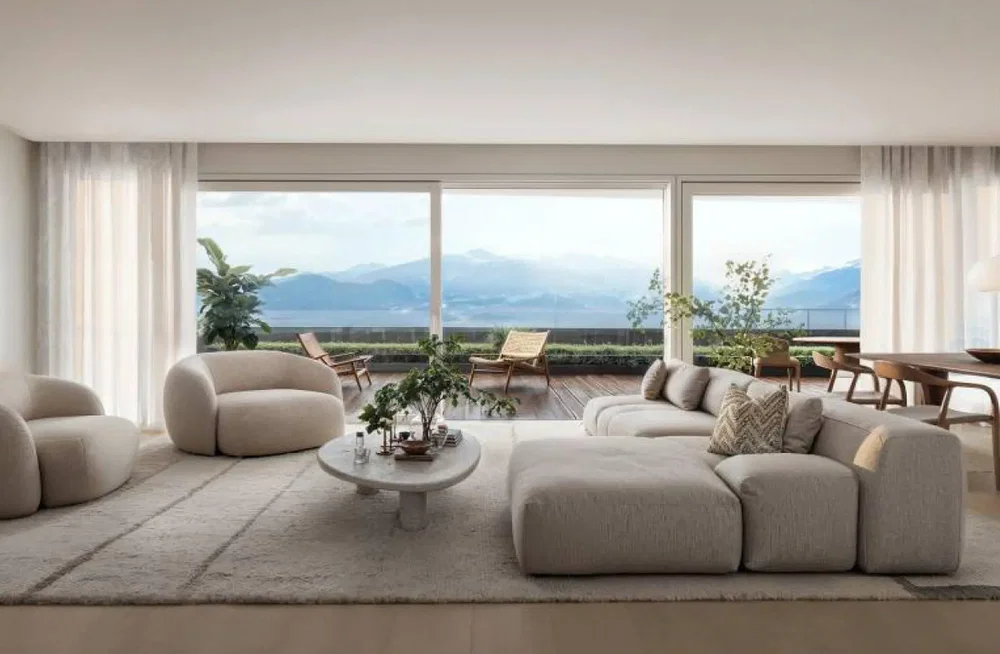 Salón; vista, luz natural, estilo moderno