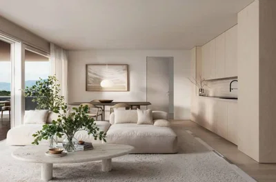 Salón; luz natural, estilo moderno, suelo de madera