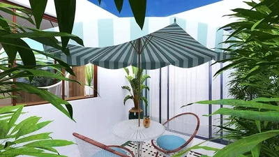 Terraza; luz natural, vista