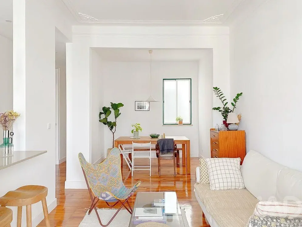 Salon; parquet, lumière naturelle
