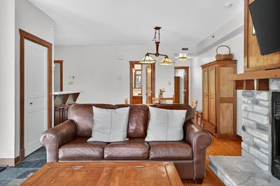 Salon; parquet, cheminée, lumière naturelle