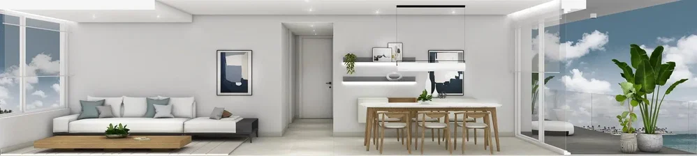 Dnevni boravak; pogled, prirodna svjetlost, moderan stil
