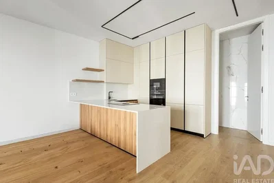 Cuisine; électroménager, parquet, lumière naturelle, rénové