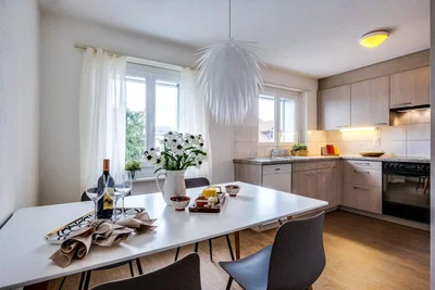 Cucina; elettrodomestici, luce naturale, stile moderno