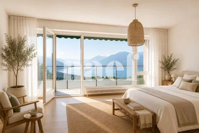 Camera da letto; luce naturale, stile moderno, vista