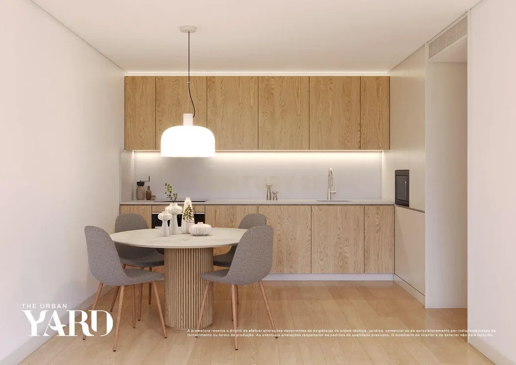 Cuisine; électroménager, parquet, lumière naturelle, style moderne