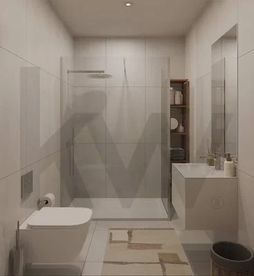Купатило; плочице, природно светло