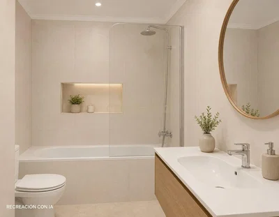 Badezimmer; renoviert, tageslicht, fliesenboden