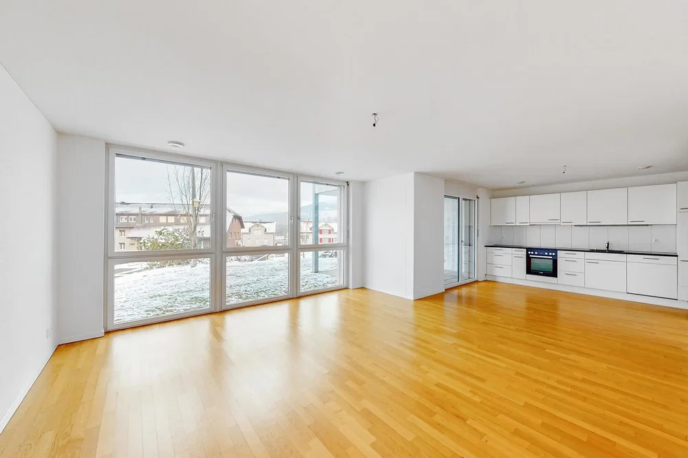 Salon; parquet, vue, lumière naturelle, électroménager