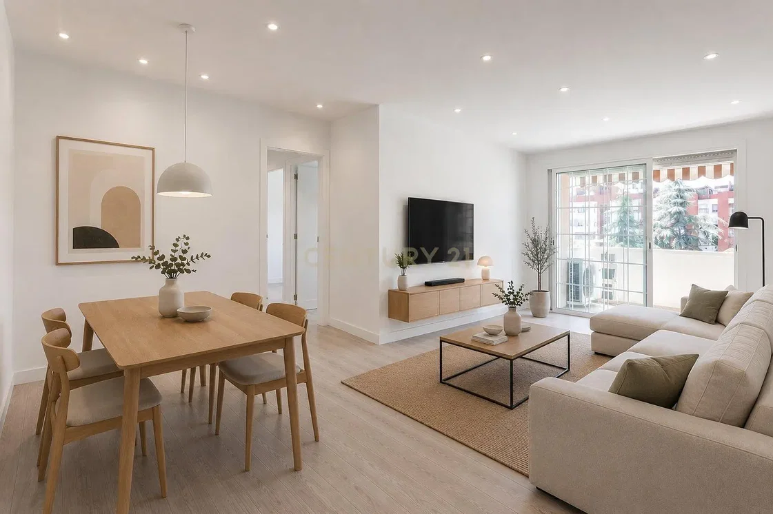 Wohnzimmer; tageslicht, moderner stil, holzboden