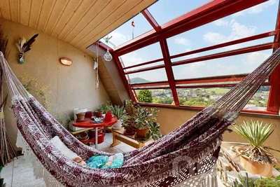 Balkon; blick, tageslicht, rustikaler stil