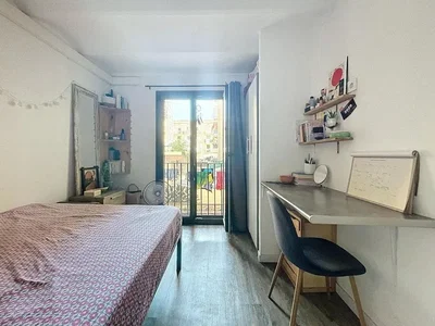 Bedroom; natural light, wood floor