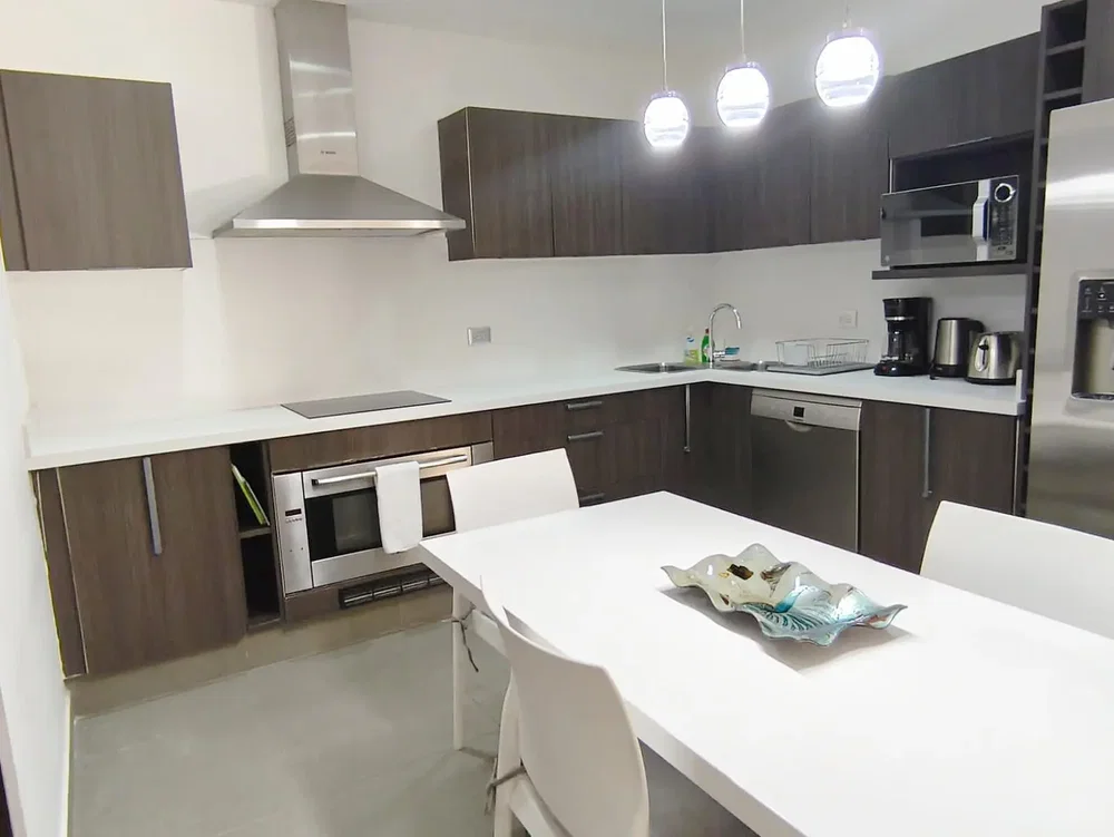 Cuisine; électroménager, lumière naturelle, style moderne