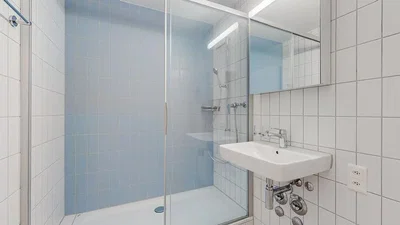 Kupaonica; pločice, prirodno svjetlo