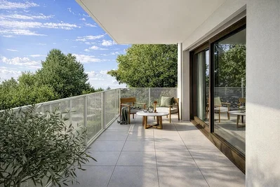 Balkon; tageslicht, blick
