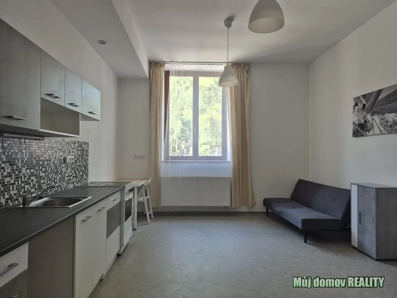 Küche; küchengeräte, tageslicht, blick