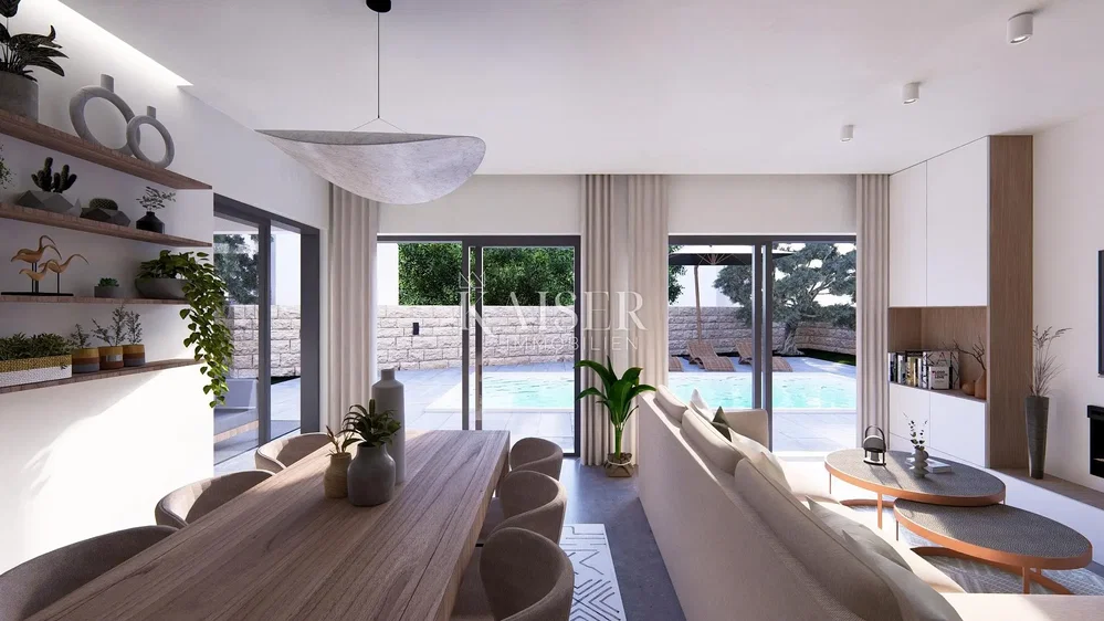 Salon; lumière naturelle, vue