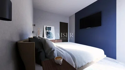 Chambre; lumière naturelle, style moderne