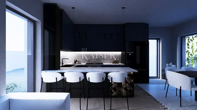 Cuisine; électroménager, lumière naturelle, style moderne