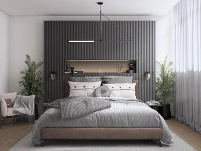 Schlafzimmer; moderner stil, holzboden, tageslicht