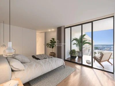 Schlafzimmer; blick, holzboden, tageslicht, moderner stil
