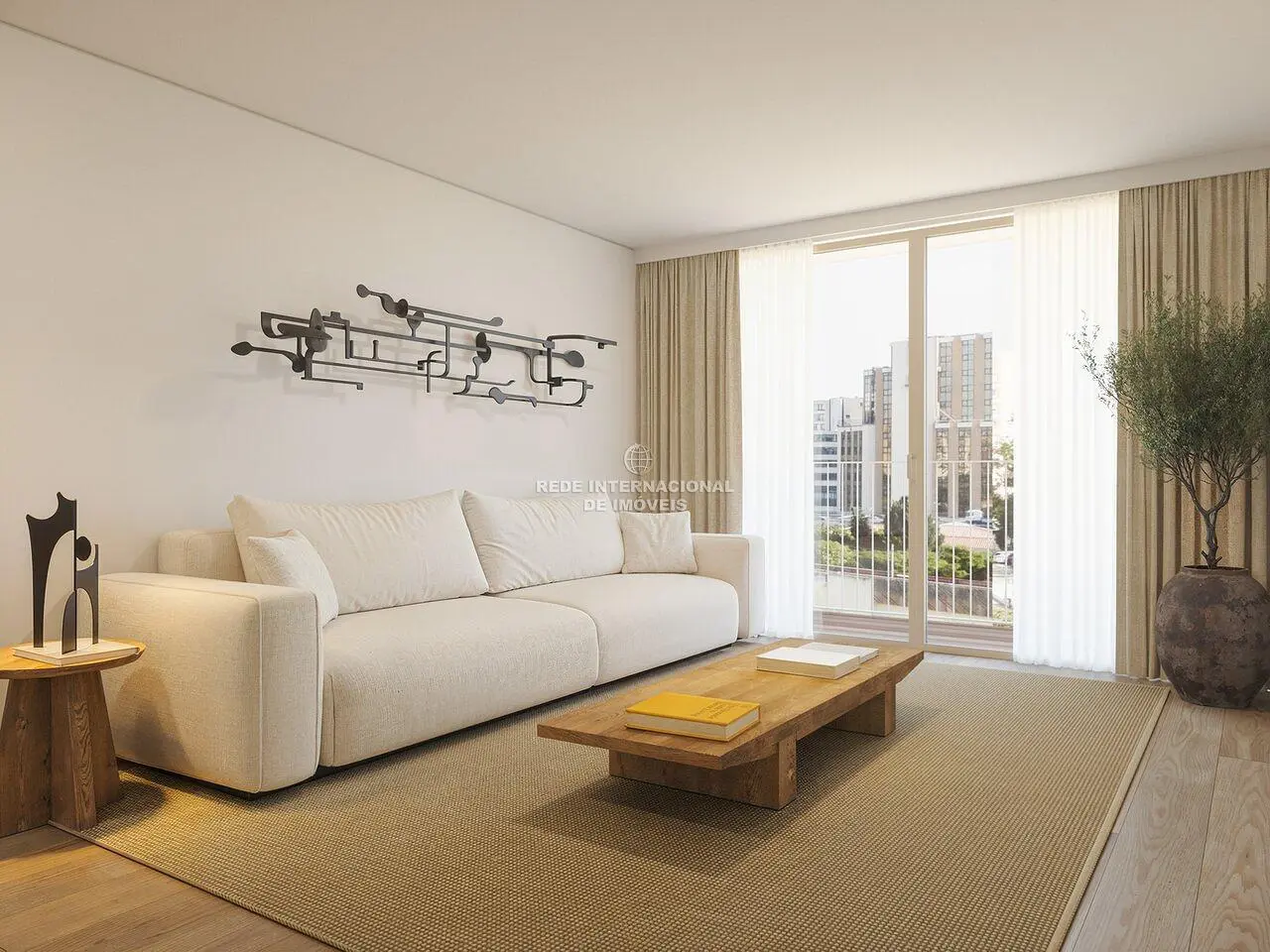 Хол; гледка, естествена светлина, модерен стил, дървен под