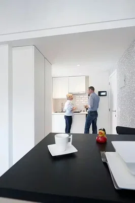 Cucina; elettrodomestici, luce naturale, stile moderno