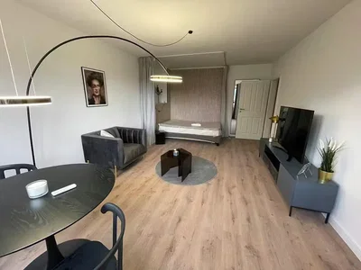 Salon; podłoga drewniana, światło dzienne, styl nowoczesny