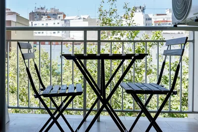 Balcon; vue, lumière naturelle