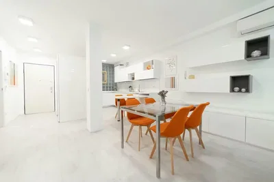 Esszimmer; tageslicht, moderner stil, küchengeräte