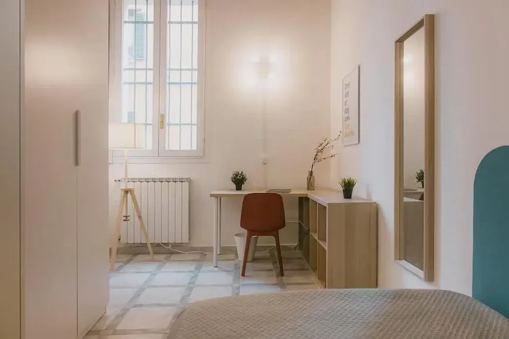 Chambre; lumière naturelle, style moderne