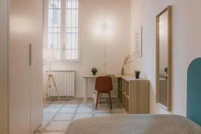 Chambre; lumière naturelle, style moderne