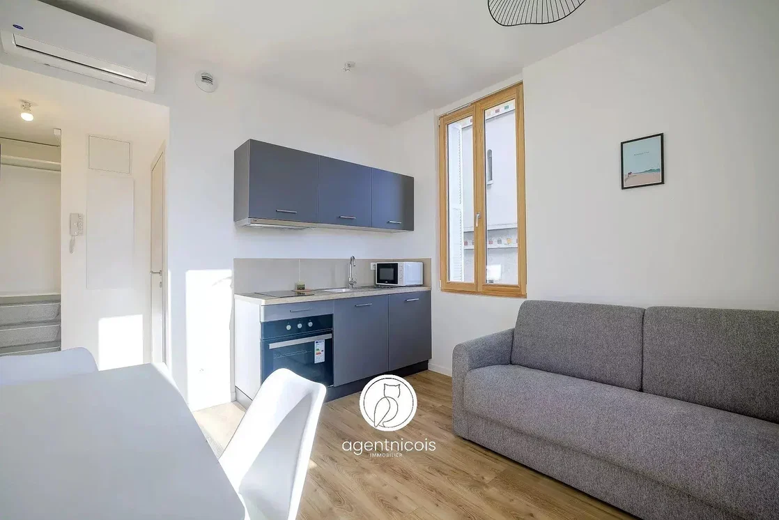 Living room; kitchen appliances, natural light, modern style