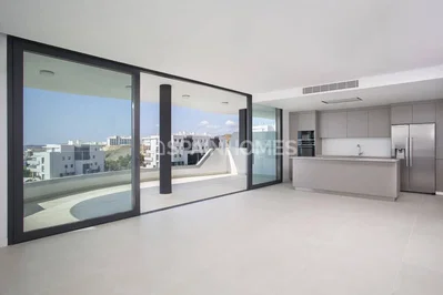 Kitchen; view, kitchen appliances, natural light, modern style