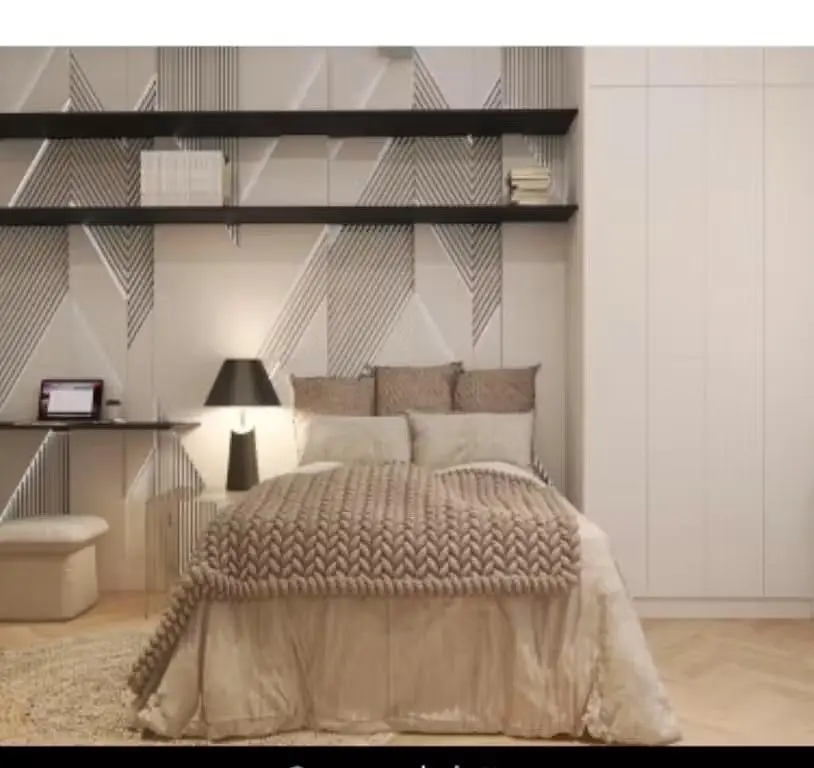 Schlafzimmer; holzboden, tageslicht, moderner stil