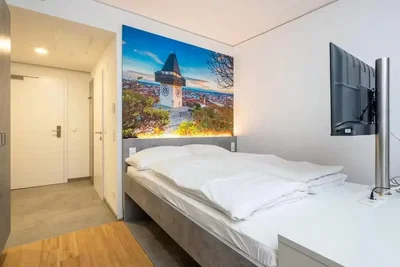 Slaapkamer; natuurlijk licht, moderne stijl